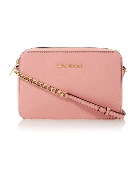 pink cross body bag michael kors oval round|Michael Kors crossbody pink grapefruit.